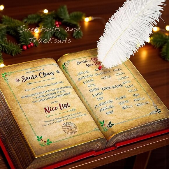 Rare Animated Santa's Magic Nice List Book Animatronic Tabletop Christmas Decor - Picture 1 of 5